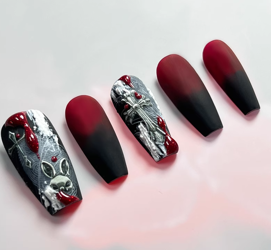 Black Knight Press-On Nails T248