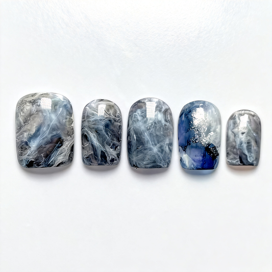 Marble Blur Effect Press-On Nails T259