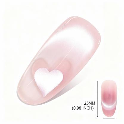 Heart Cat's Eye Press-on Nails T01