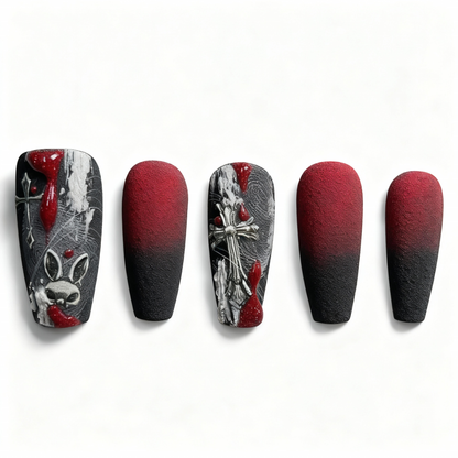 Black Knight Press-On Nails T248