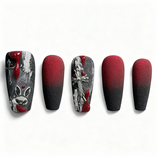 Black Knight Press-On Nails T248