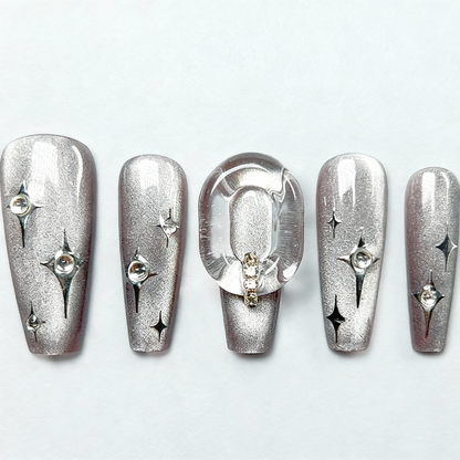 Galaxy Starburst Press-On Nails T246