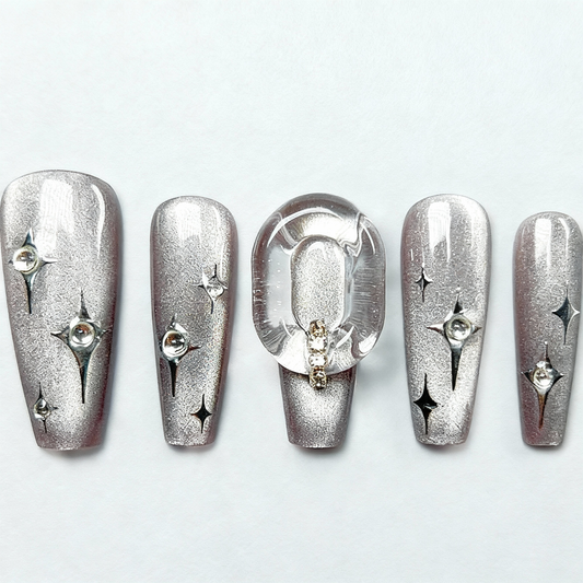 Galaxy Starburst Press-On Nails T246