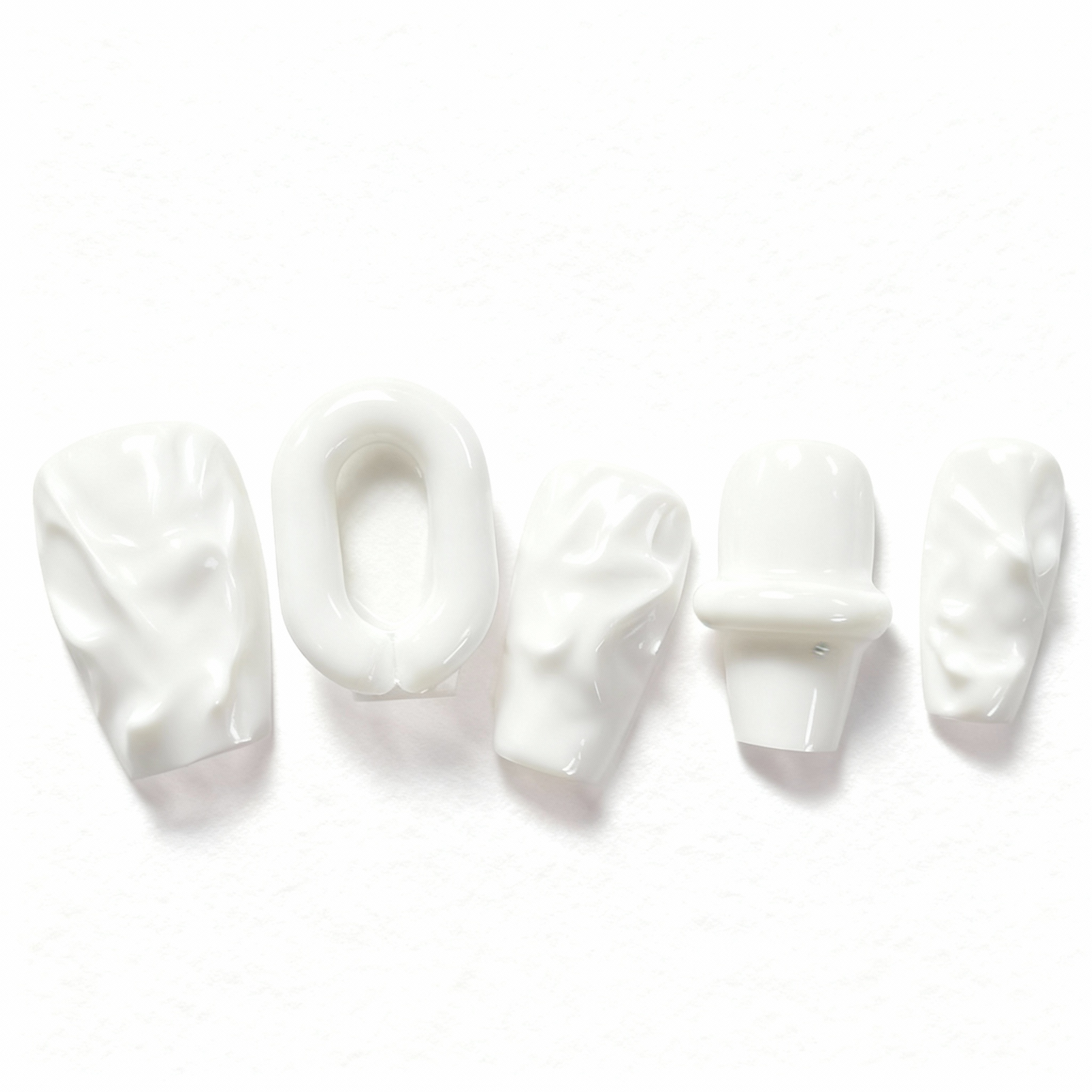 Black & White Press-On Nails T256