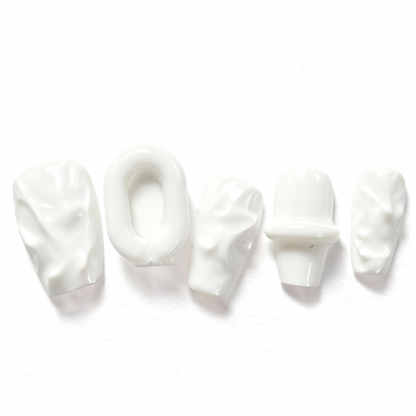 Black & White Press-On Nails T256