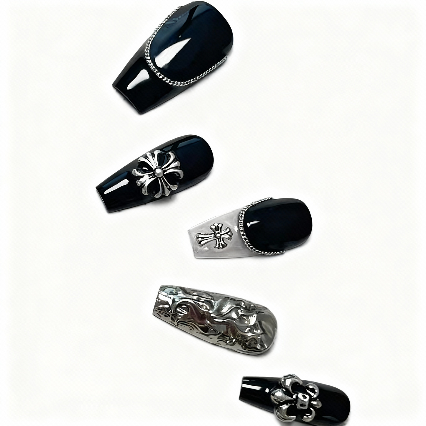 Black Knight Press-On Nails T251