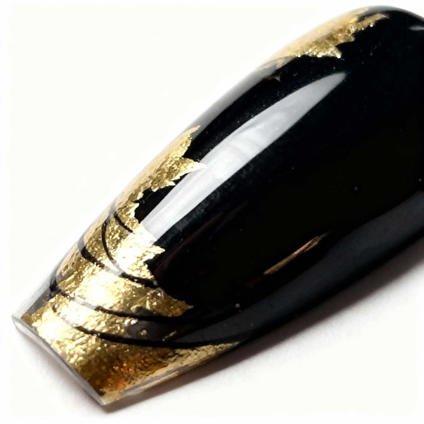Midnight Gilded Press-On Nails T253